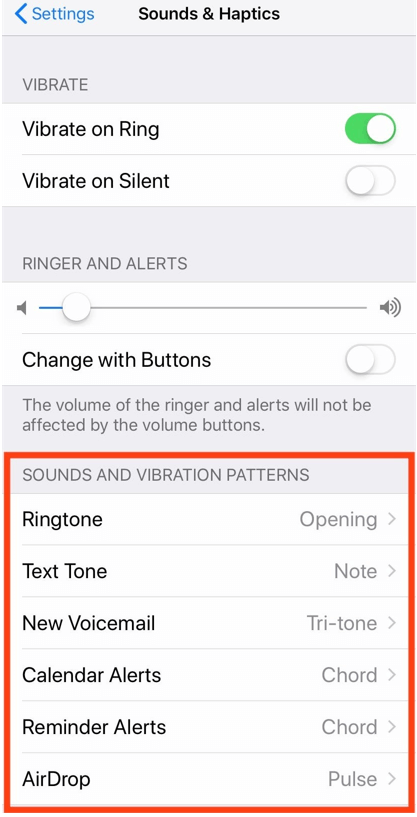 iPhone reminders sound