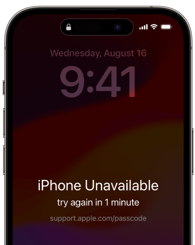 iphone unavailable forgot passwords