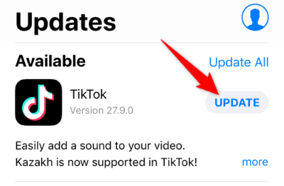 iphone update tiktok