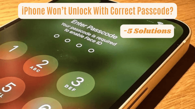 iphone wont unlock with correct passcode