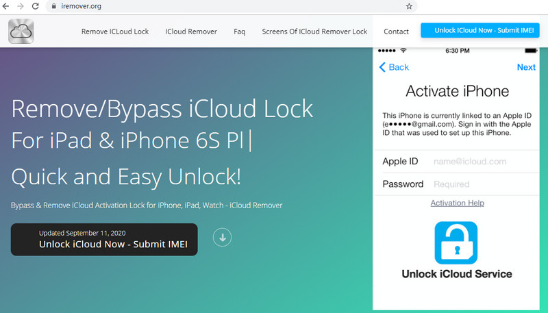 iRemover iCloud Unlock Service