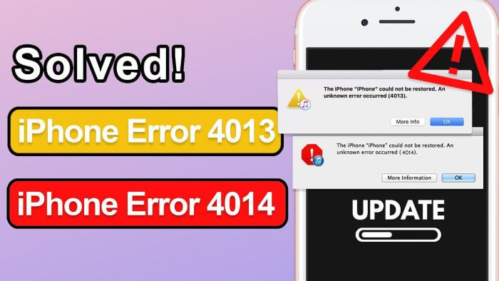 fix iTunes error 4013 and 4014