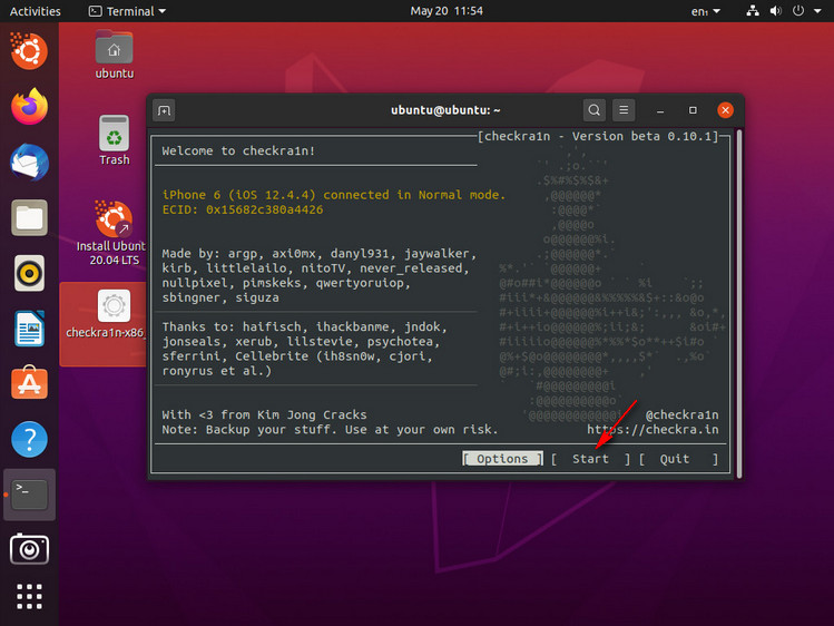 Checkra1n start to run on Linux