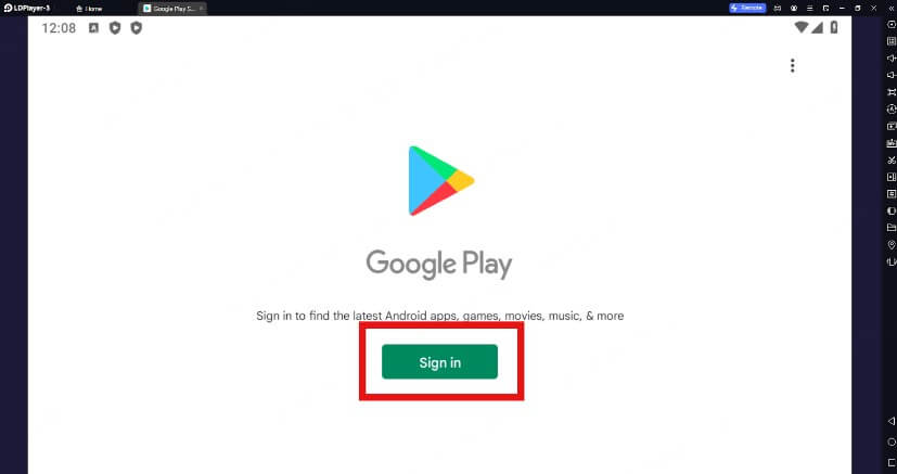 Google Play Store within LDPlayer