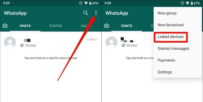 linked devices on WhatsApp