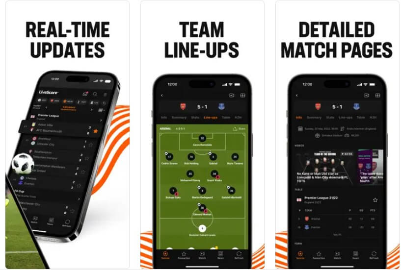 Live Scores app to watch live games