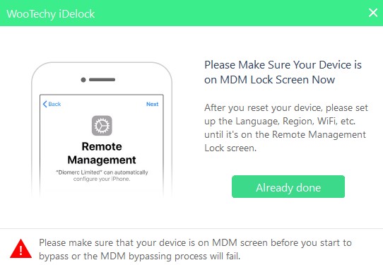 mdm lock screen