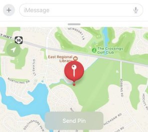 New Messages Location Pin iCon on iOS 17