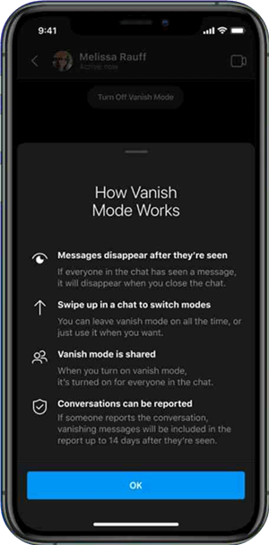 messenger vanish mode