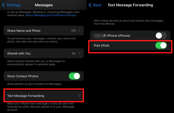 migrate deleted iMessage from another device