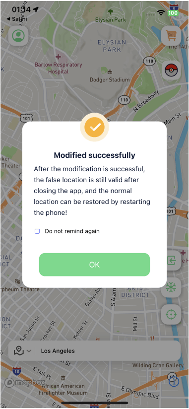 complete location change with imovego ios app