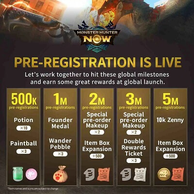 Monster Hunter Now Early Registration Bonus