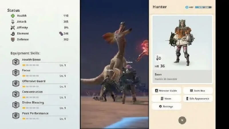 Create an account on Monster Hunter Now