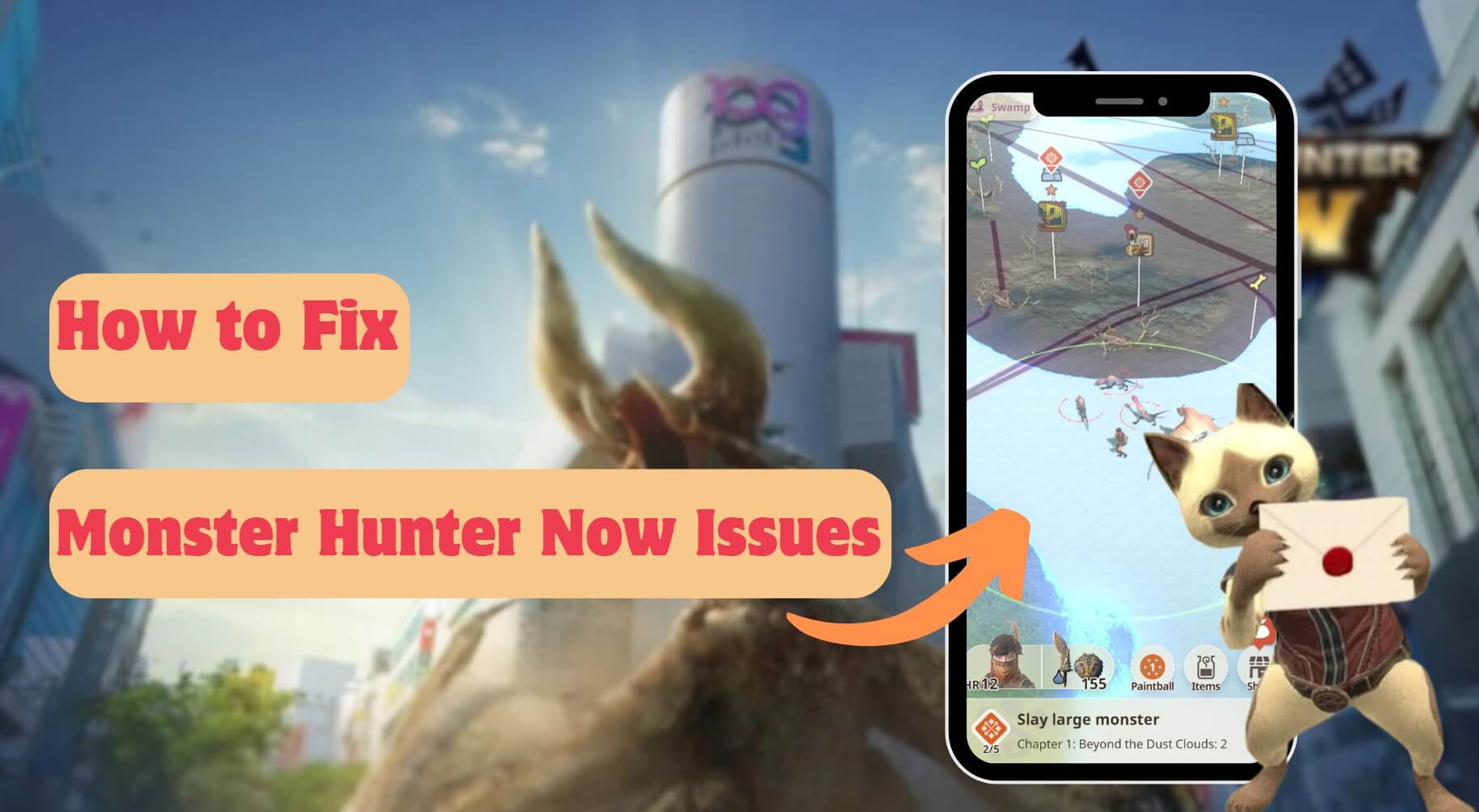 fixes for common Monster Hunter Now issues
