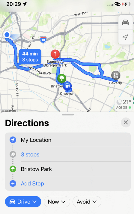 Multiple Stops Route on iOS 16
