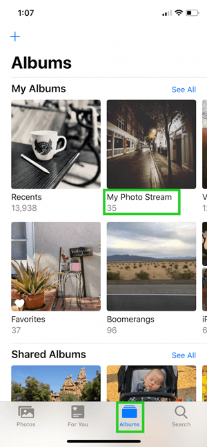 My Photo Stream on iPhone
