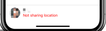 not sharing location notification
