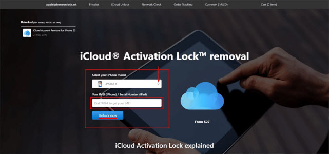 online service to remove activation lock