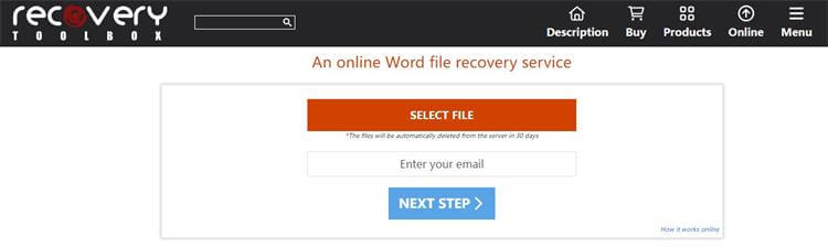 repair corrupted word file with online word recovery toolbox