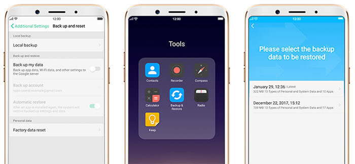 restore oppo data from local backup