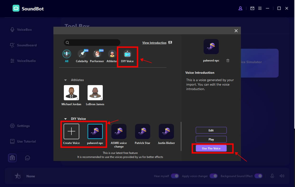 cloning voice in WooTechy SoundBot