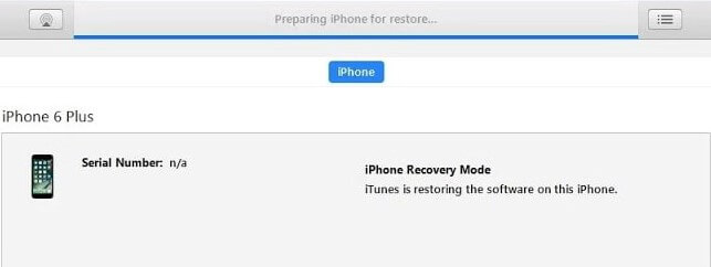 preparing iPhone for restore stuck