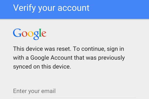 previously synced Google account
