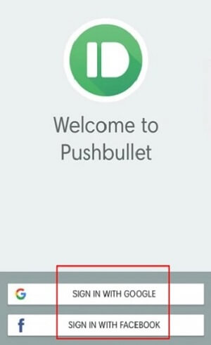 Sign in to Pushbullet