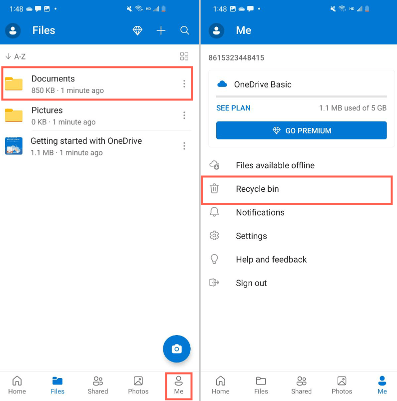 recover data from one drive