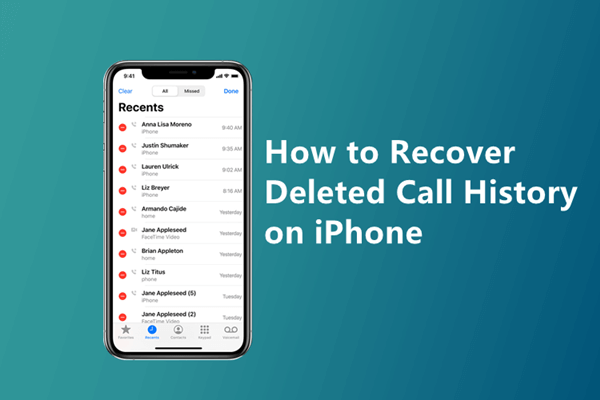 how to recover deleted call history on iPhone
