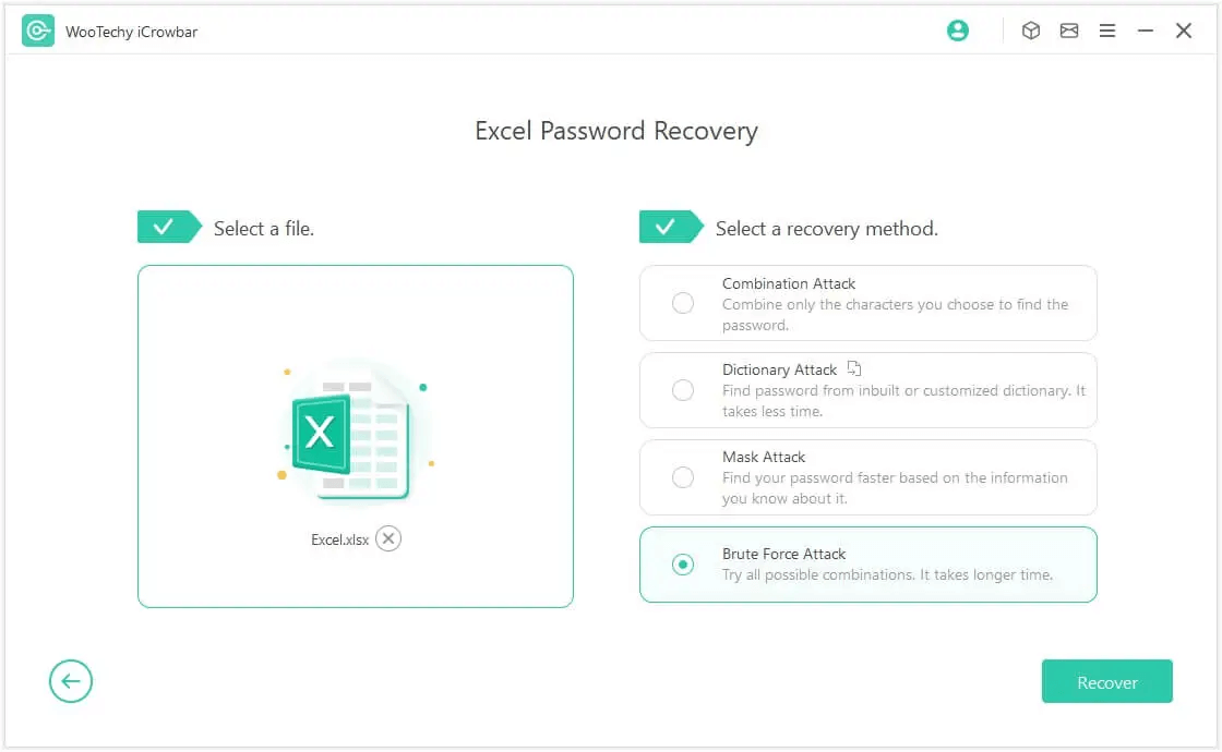recover excel password 1