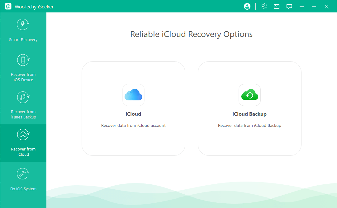 recover from iCloud with iSeeker
