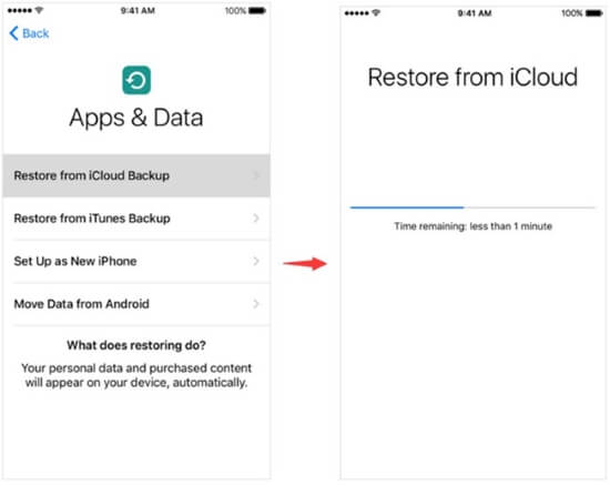 recover photos from locked iphone through icloud