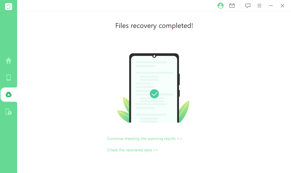 recovery completed iseeker android