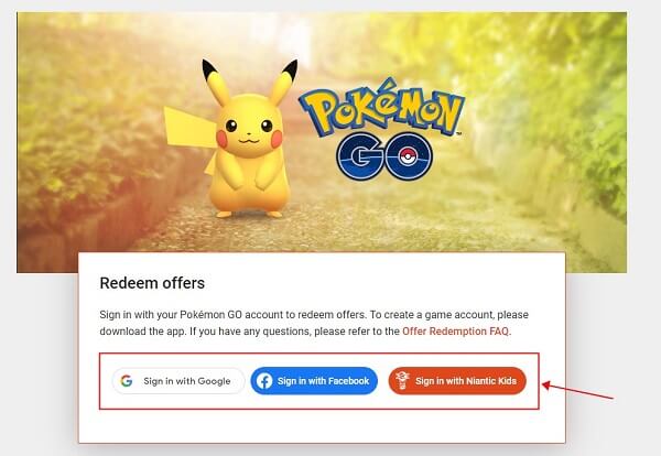 redeem pokemon go promo codes on website