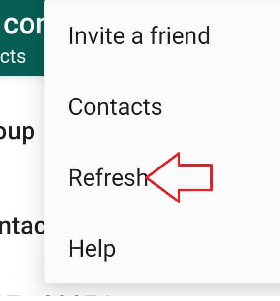 refresh WhatsApp contacts