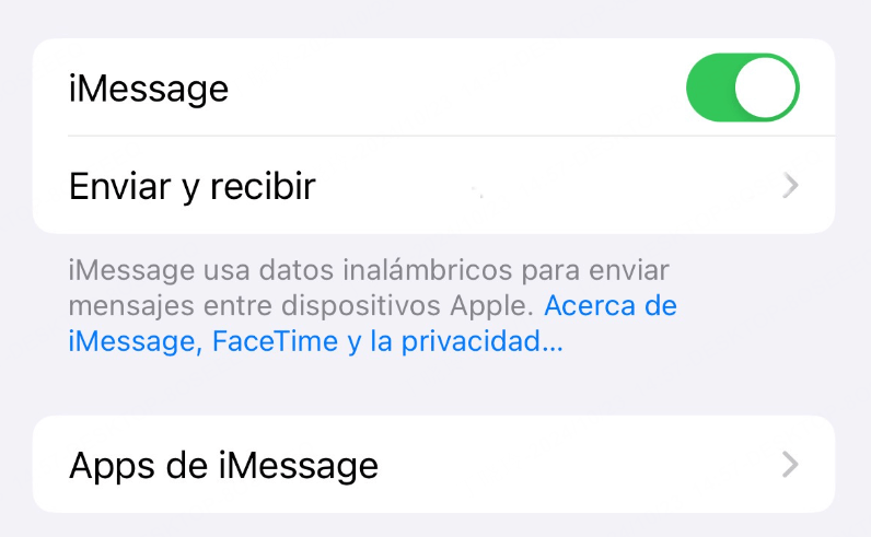 Reinicia iMessage