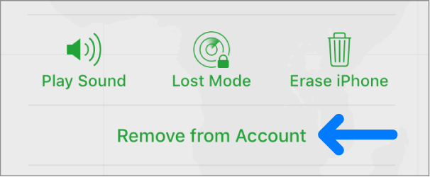 remove from account icloud