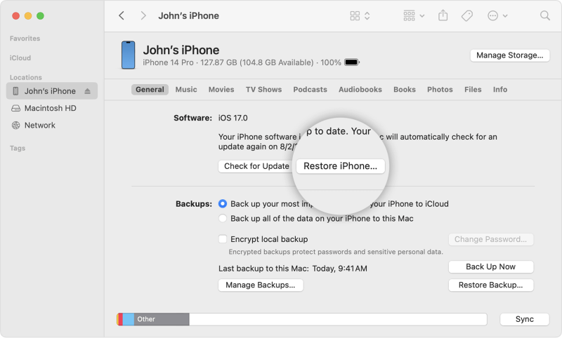 remove screen time passcode with itunes