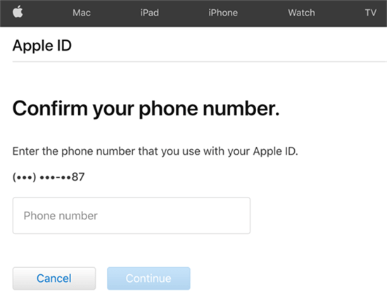 reset apple id password by verification code