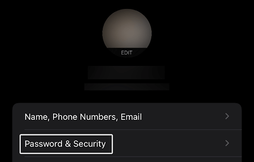 reset apple id password from settings