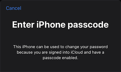 reset apple id password from settings