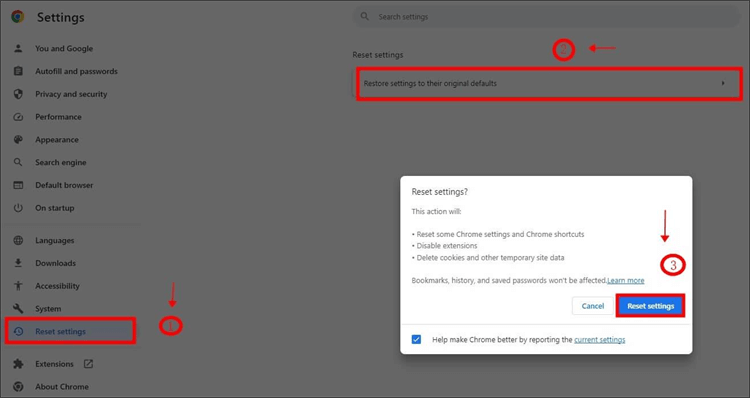 reset browser settings