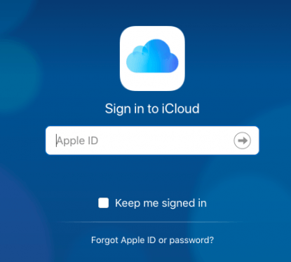 log in icloud