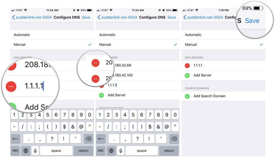 reset dns iphone