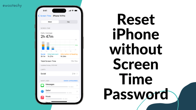 reset iphone without screen time password