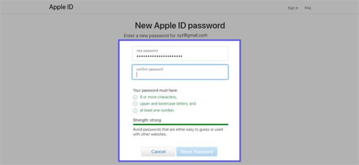 reset password on appleid apple with security questions