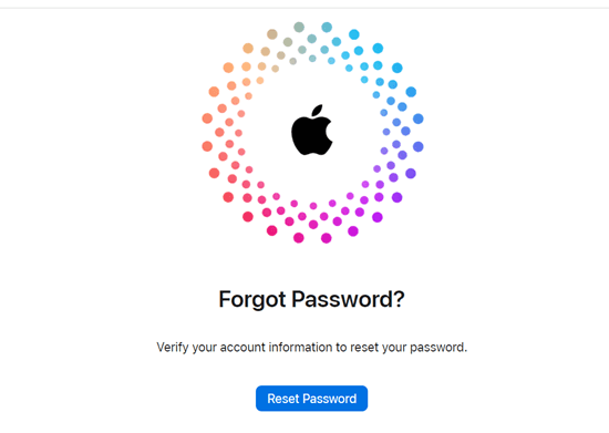 reset passwords via iforgot apple com