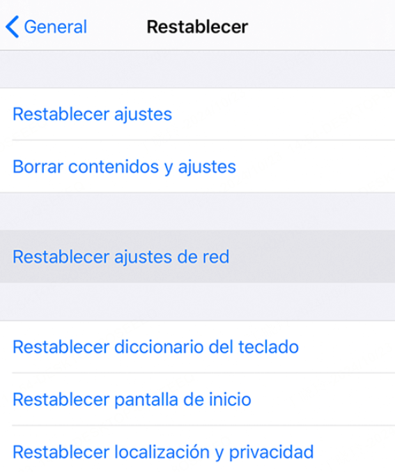 Restablece La Configuración de Red