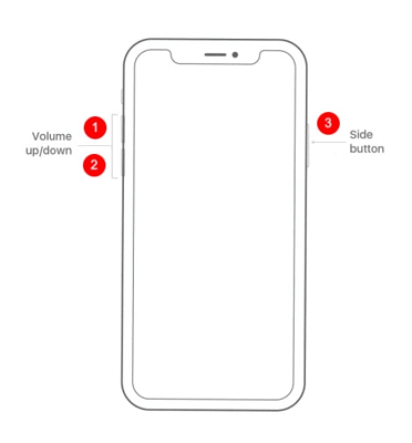 force restart iPhone 7 and  later models